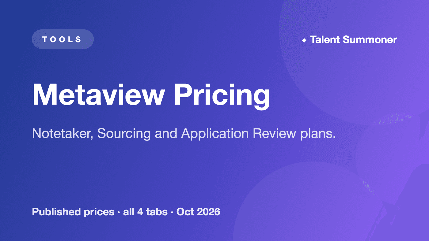 Metaview Pricing 2026: Notetaker, Sourcing and Review Plans