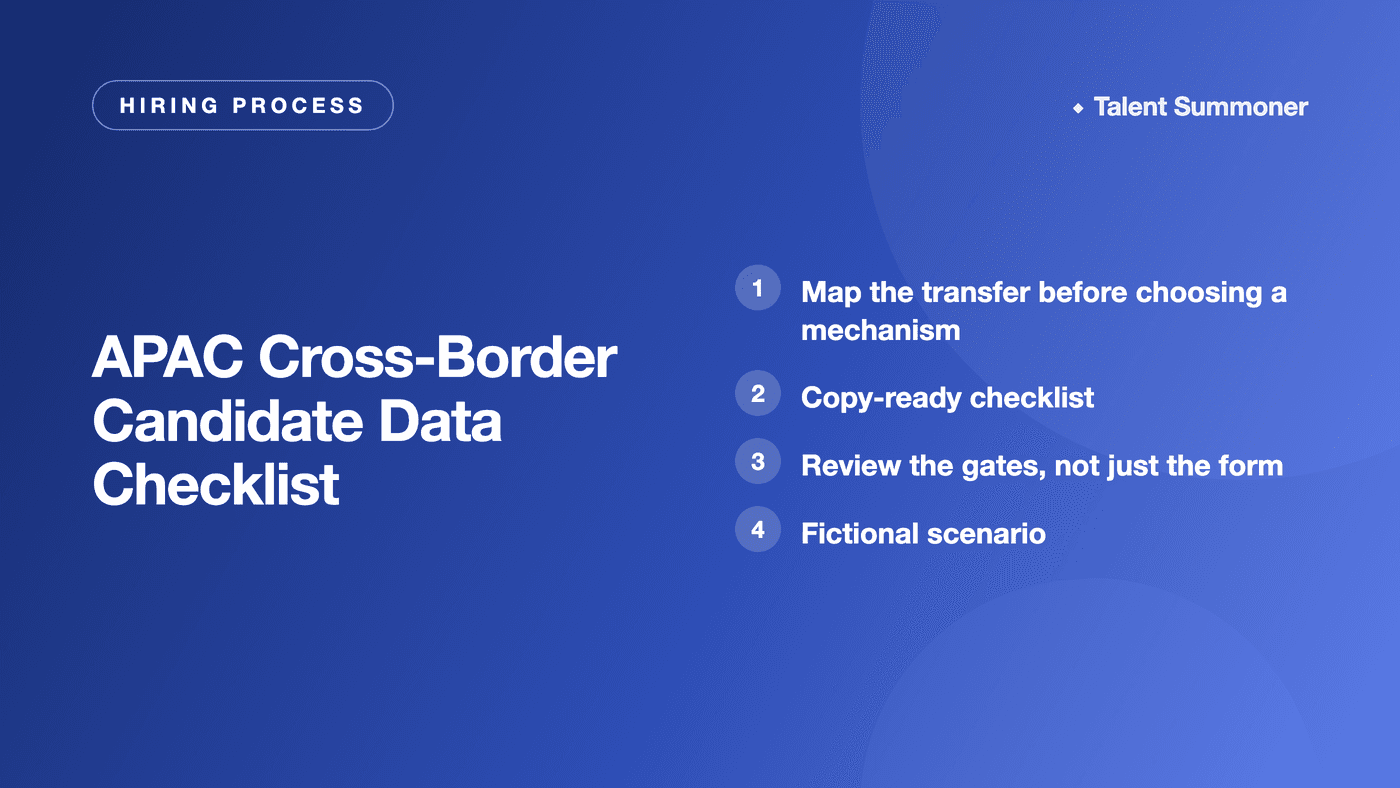 APAC Cross-Border Candidate Data Checklist APAC Cross-Border Candidate Data Checklist