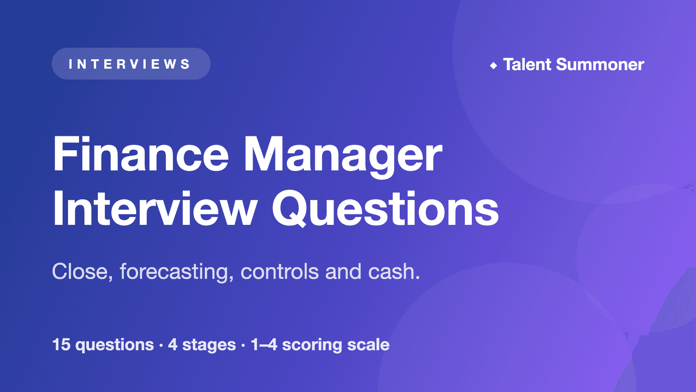 Finance Manager Interview Questions: 15 to Ask and Score Finance Manager Interview Questions: 15 to Ask and Score