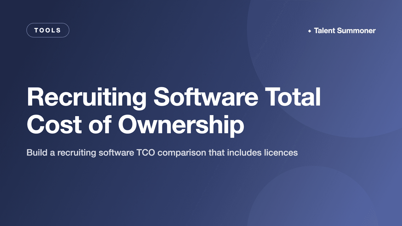 Recruiting Software Total Cost of Ownership Recruiting Software Total Cost of Ownership