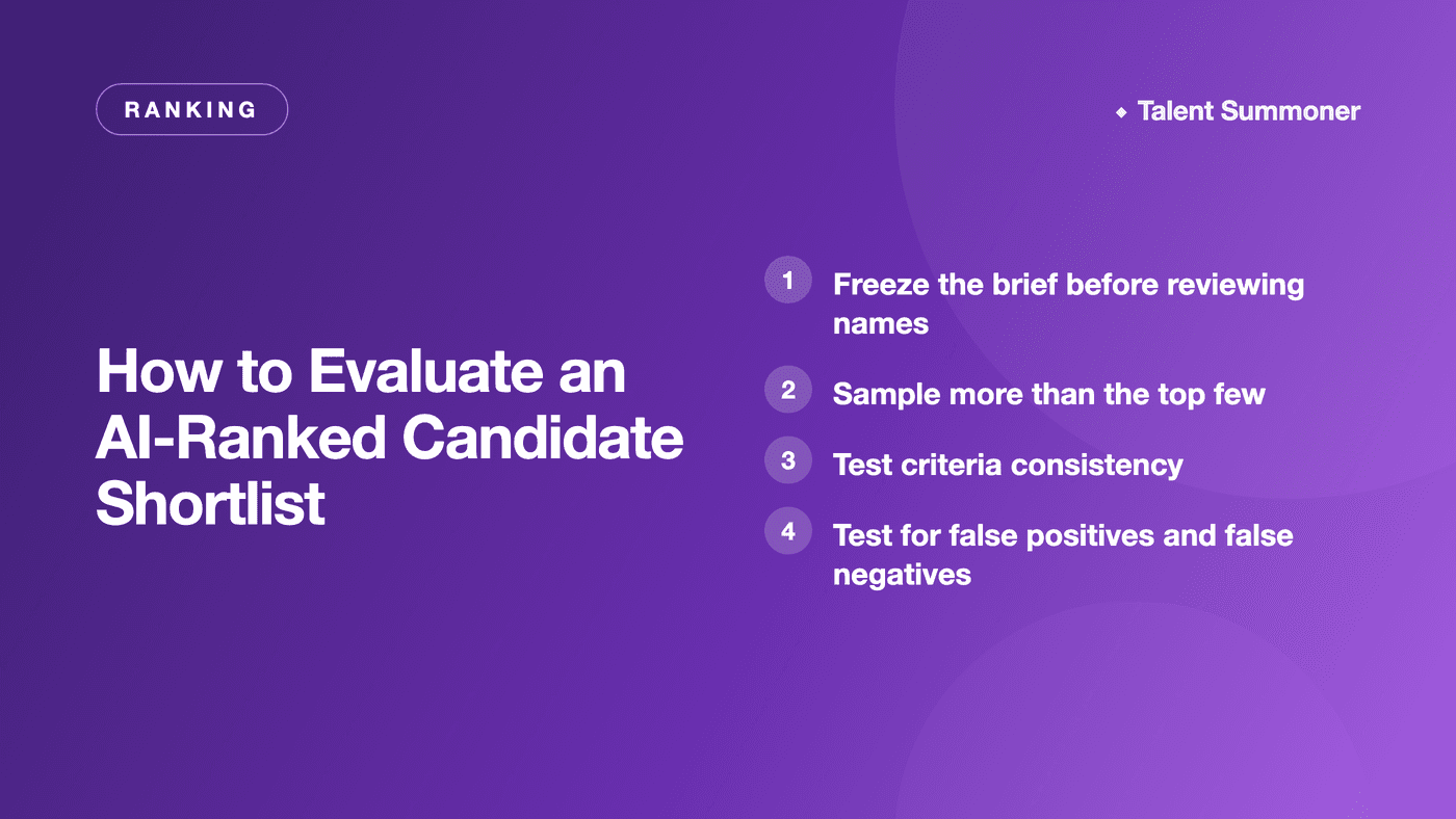 How to Evaluate an AI-Ranked Candidate Shortlist How to Evaluate an AI-Ranked Candidate Shortlist