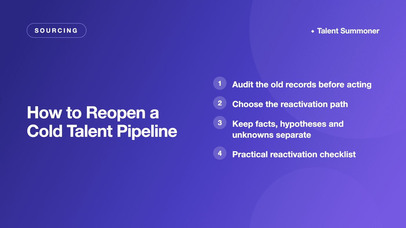 How to Reopen a Cold Talent Pipeline How to Reopen a Cold Talent Pipeline
