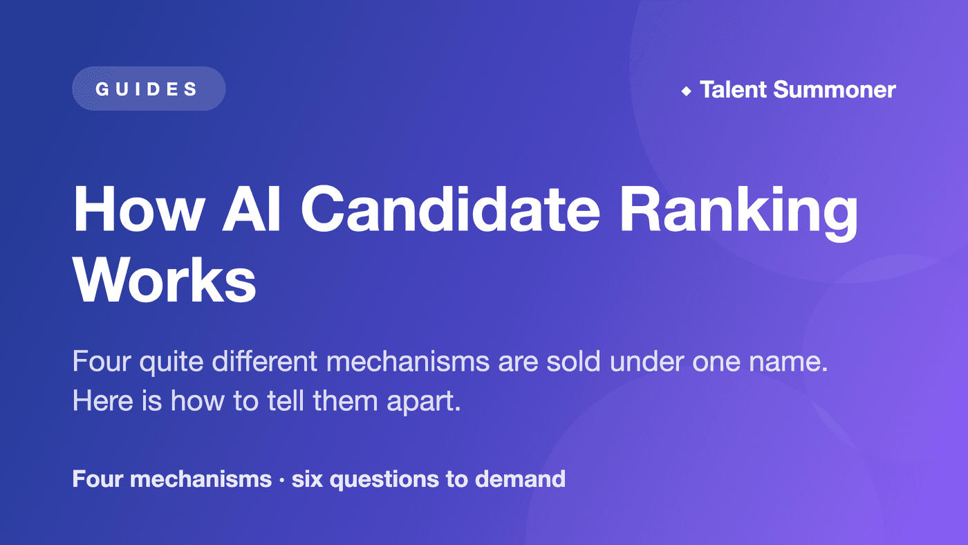 How AI Candidate Ranking Works, and What to Demand from a Vendor How AI Candidate Ranking Works, and What to Demand from a Vendor