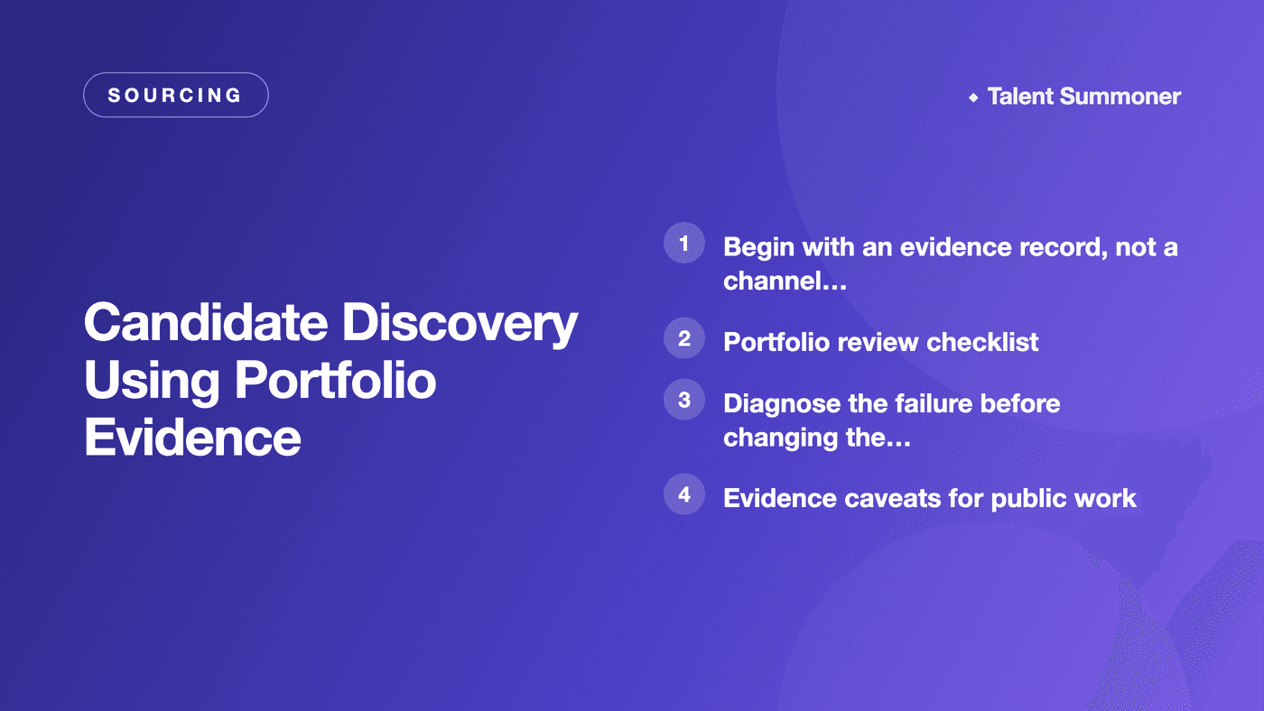 Candidate Discovery Using Portfolio Evidence Candidate Discovery Using Portfolio Evidence