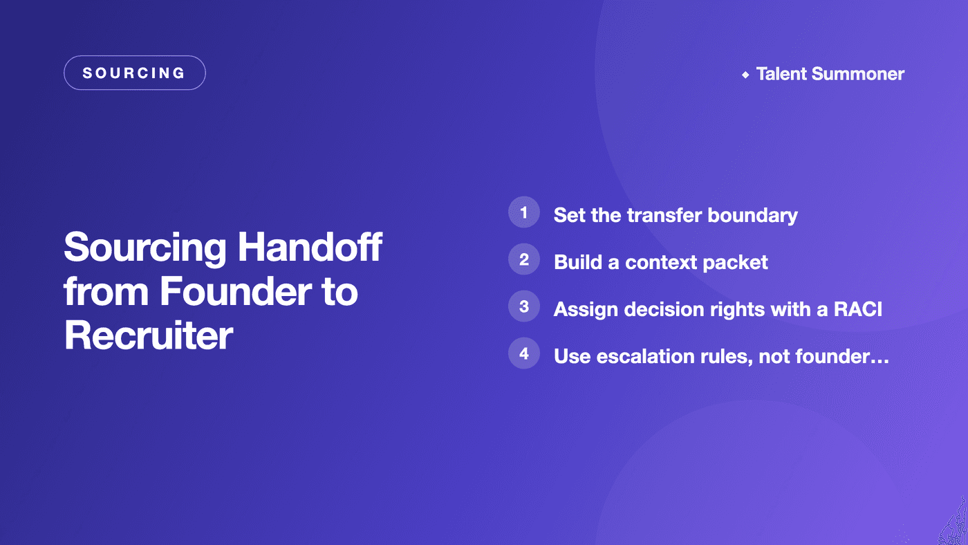 Sourcing Handoff from Founder to Recruiter Sourcing Handoff from Founder to Recruiter