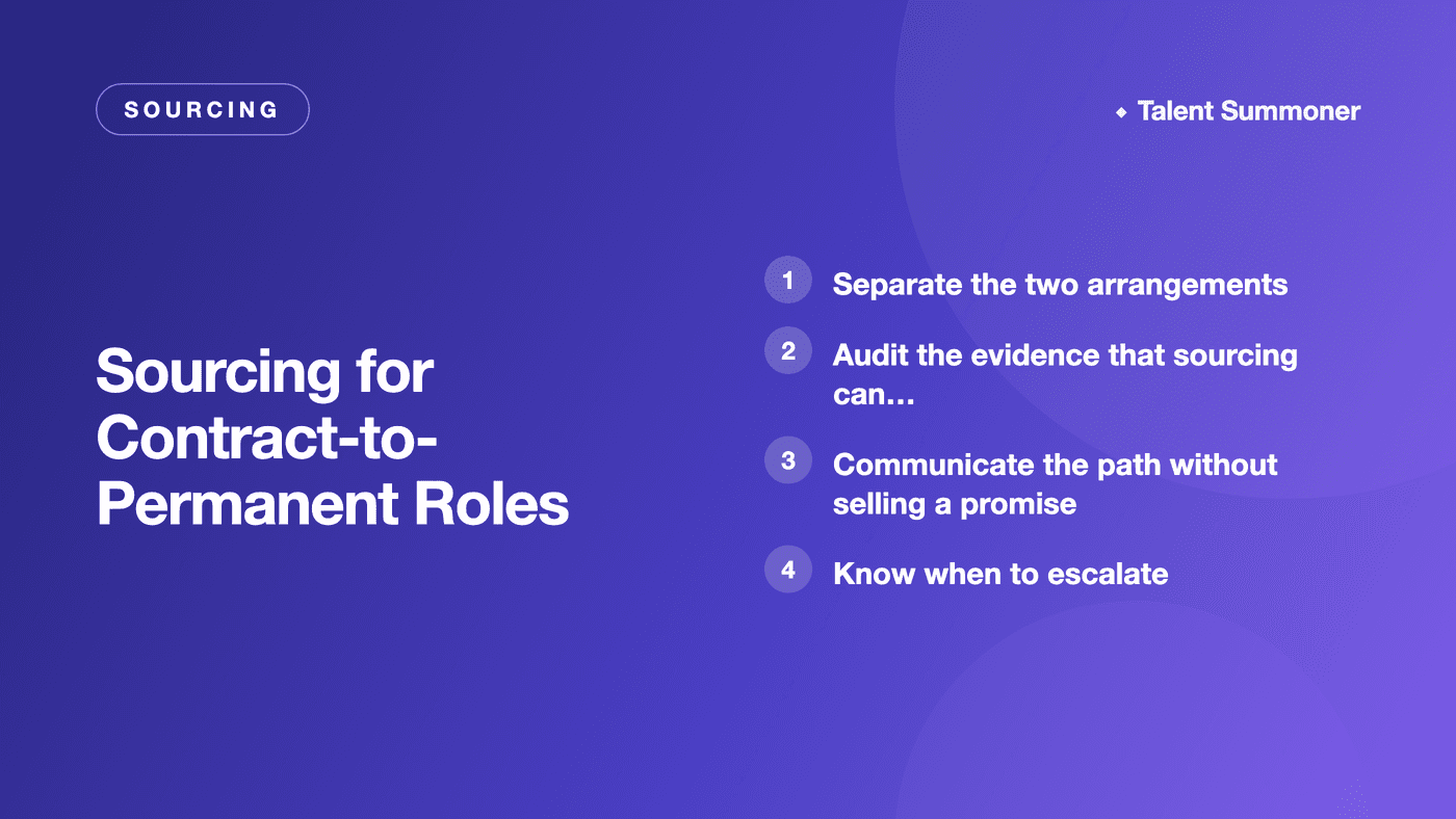 Sourcing for Contract-to-Permanent Roles Sourcing for Contract-to-Permanent Roles
