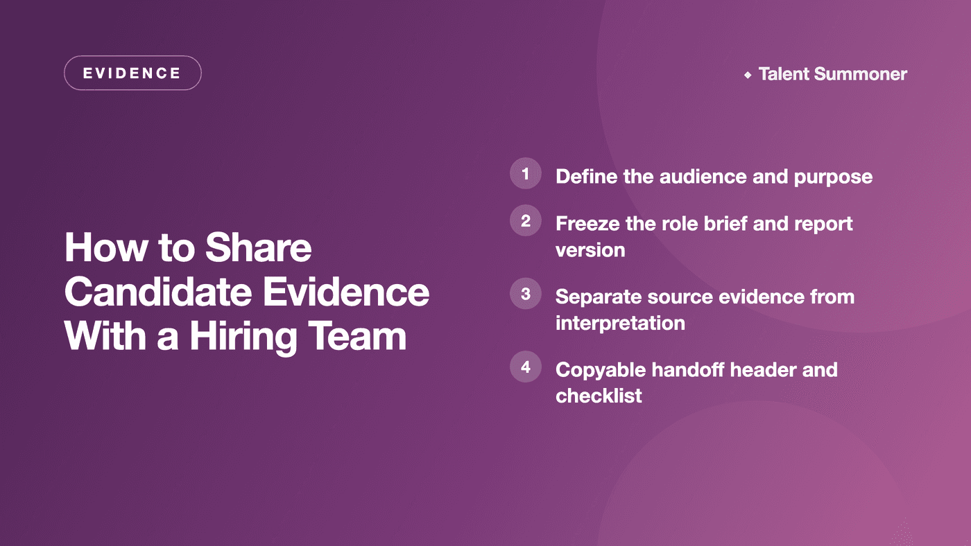 How to Share Candidate Evidence With a Hiring Team How to Share Candidate Evidence With a Hiring Team