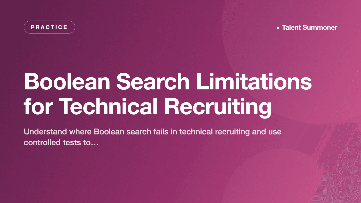 Boolean Search Limitations for Technical Recruiting Boolean Search Limitations for Technical Recruiting