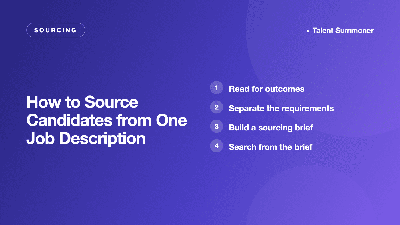 How to Source Candidates from One Job Description How to Source Candidates from One Job Description
