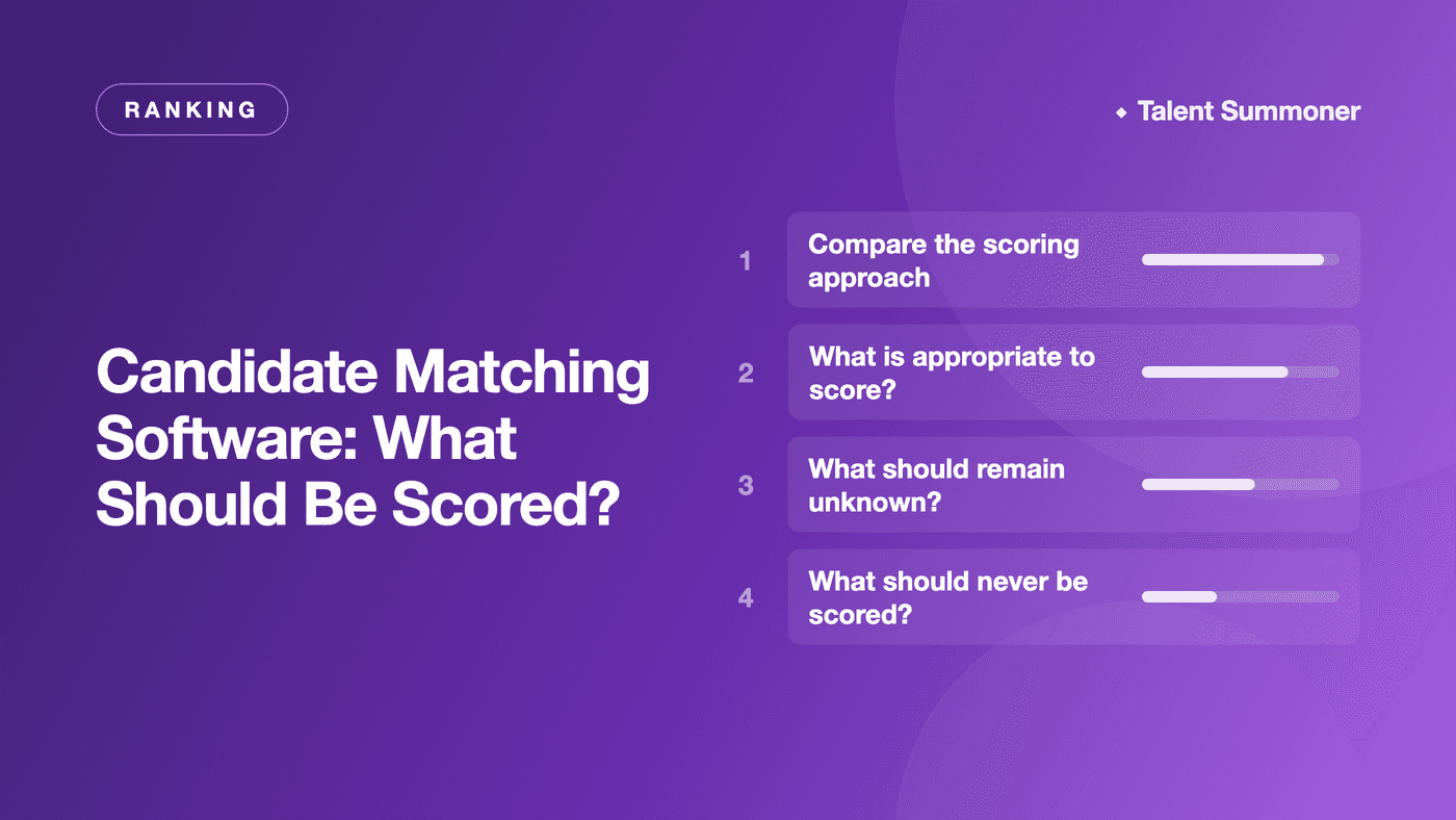 Candidate Matching Software: What Should Be Scored? Candidate Matching Software: What Should Be Scored?