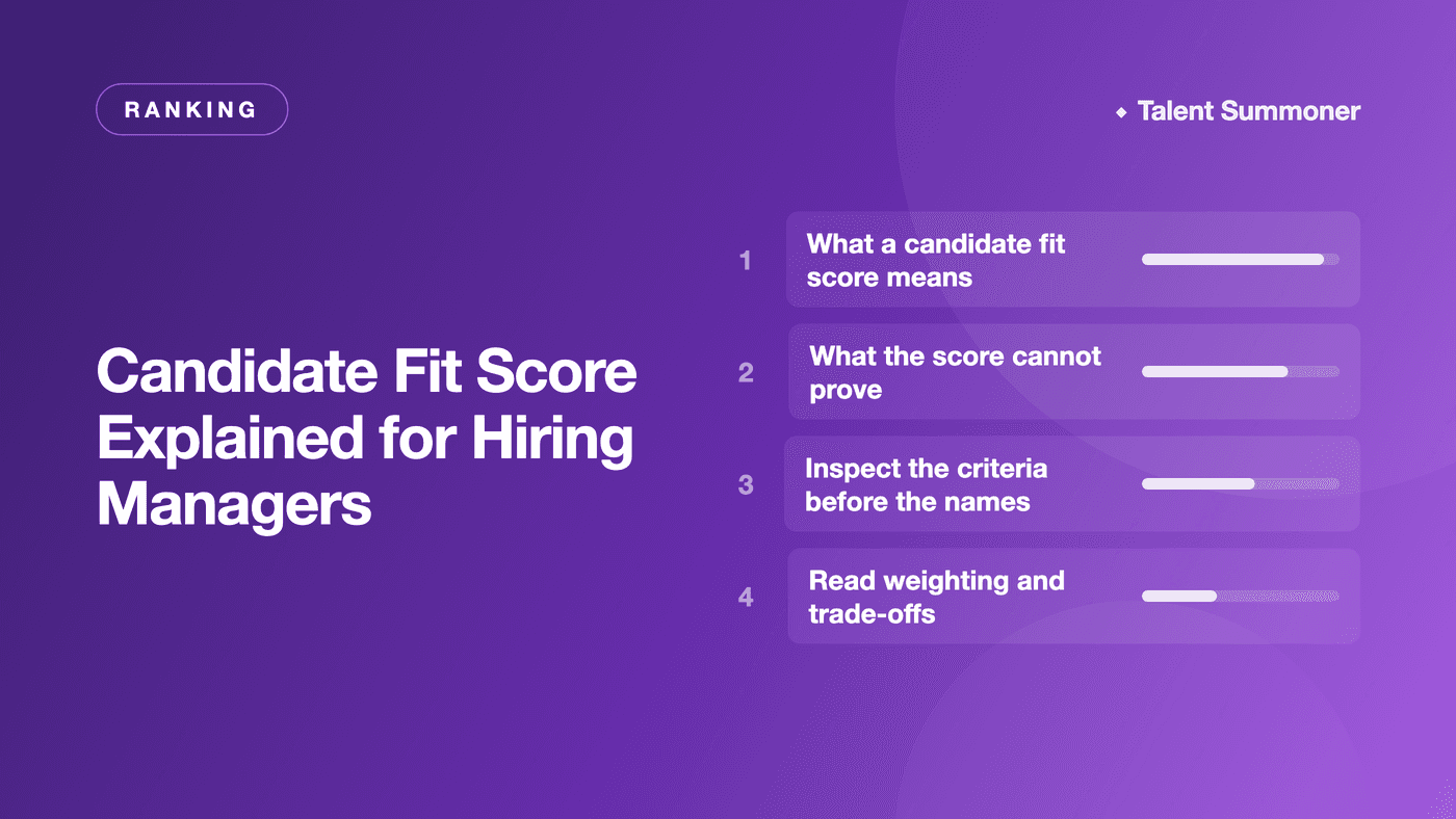 Candidate Fit Score Explained for Hiring Managers Candidate Fit Score Explained for Hiring Managers