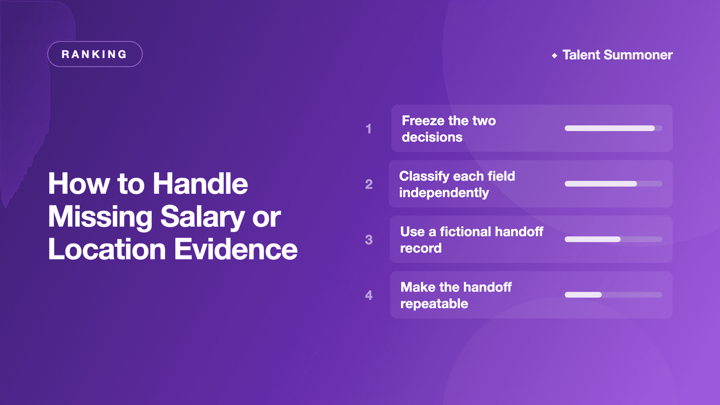How to Handle Missing Salary or Location Evidence How to Handle Missing Salary or Location Evidence