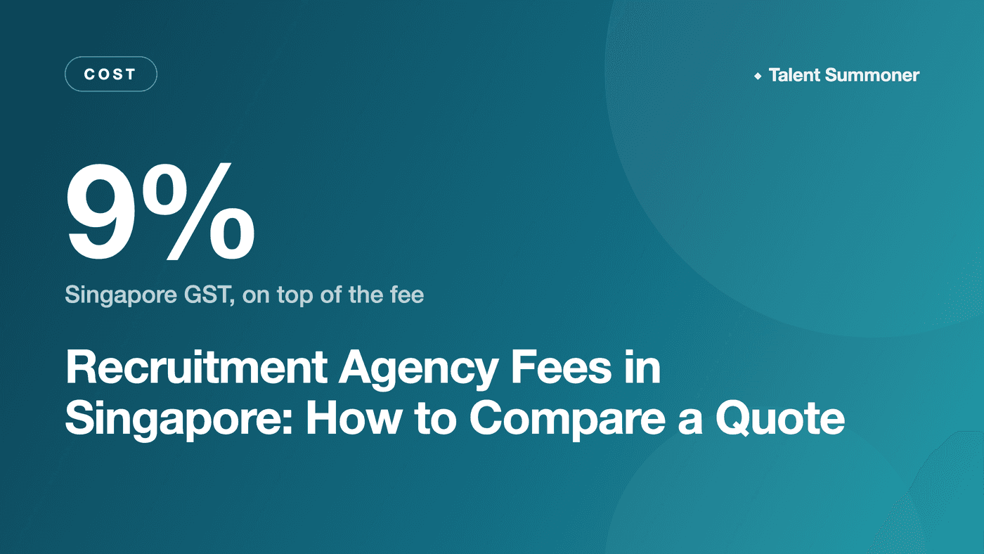 Recruitment Agency Fees in Singapore 2026: 15–25% of Salary Recruitment Agency Fees in Singapore 2026: 15–25% of Salary