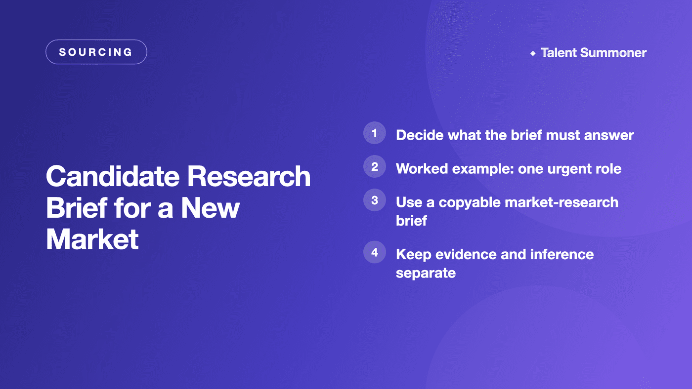Candidate Research Brief for a New Market Candidate Research Brief for a New Market