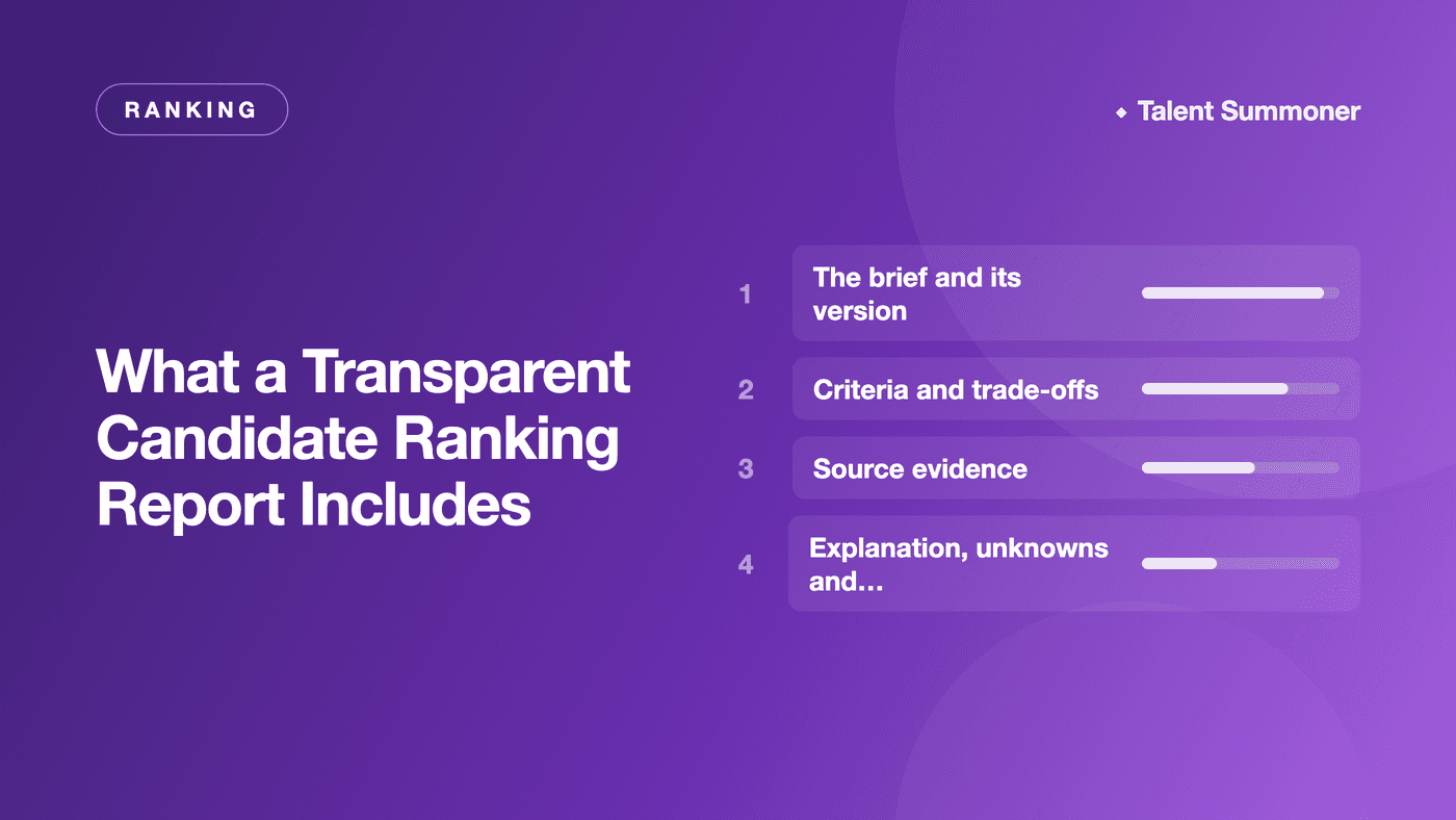 What a Transparent Candidate Ranking Report Includes What a Transparent Candidate Ranking Report Includes